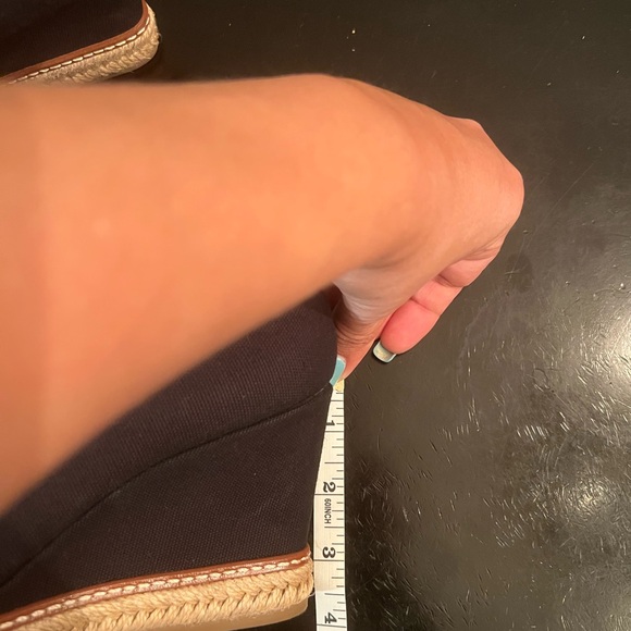 Tory Burch Black Wedge Shoes with Bow Accent - Picture 8 of 8